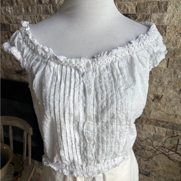 Poupette St. Barth White Ruffled Blouse - Picture 2 of 4